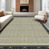 Desert Mirage Runner with Handcrafted Tribal Lattice Area Design(Beige)