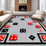 Ultra Soft Area Rug, Non Slip, Stain Resistant, Washable Area Rugs for Living Room, Bedroom, Contemporary Bold Color Contrast(Red)