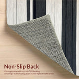 Contemporary Striped Rustic Charm(Black)