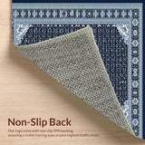 Ultra Soft Area Rug, Non Slip, Stain Resistant, Washable Area Rugs for Living Room, Bedroom, Sophisticated Contemporary Wave Pattern(Blue)