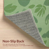 Ultra Soft Area Rug, Non Slip, Stain Resistant, Washable Area Rugs for Living Room, Bedroom, Tropical Sage Green Kitchen Runner Non-Slip(Green)