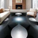Chic Contemporary Illusion Motif(Black)