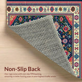 Ultra Soft Area Rug, Non Slip, Stain Resistant, Washable Area Rugs for Living Room, Bedroom, Boho with Large Area Design(Blue)