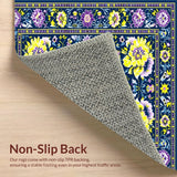 Rustic Colorful Bloom Motif(Blue)