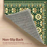 Ultra Soft Area Rug, Non Slip, Stain Resistant, Washable Area Rugs for Living Room, Bedroom, RV Mat Black & Beige Camping(Green)