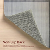 Ultra Soft Area Rug, Non Slip, Stain Resistant, Washable Area Rugs for Living Room, Bedroom, Elegant Striped Coastal Aesthetic(Gray)