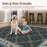 Contemporary Lattice Print with Depth(Blue)