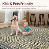 Ultra Soft Area Rug, Non Slip, Stain Resistant, Washable Area Rugs for Living Room, Bedroom, Luxurious Ivory Animal Texture(Beige)