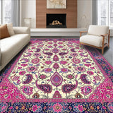 Ultra Soft Area Rug, Non Slip, Stain Resistant, Washable Area Rugs for Living Room, Bedroom, Abstract Modern Color Splash(Ivory)