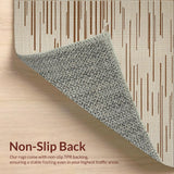Ultra Soft Area Rug, Non Slip, Stain Resistant, Washable Area Rugs for Living Room, Bedroom, Cozy Handcrafted Jute Appeal(Beige)