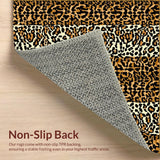 Ultra Soft Area Rug, Non Slip, Stain Resistant, Washable Area Rugs for Living Room, Bedroom, Bold Safari Inspired Decor(Brown)