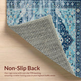 Rustic Blue Geometric Trellis(Blue)