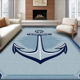 Ultra Soft Area Rug, Non Slip, Stain Resistant, Washable Area Rugs for Living Room, Bedroom, Vibrant Coastal Nautical Scene(Blue)