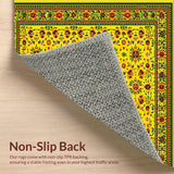 Ultra Soft Area Rug, Non Slip, Stain Resistant, Washable Area Rugs for Living Room, Bedroom, Lively Sunshine-inspired Graphic Texture(Yellow)