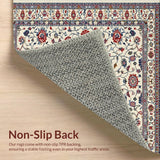 Ultra Soft Area Rug, Non Slip, Stain Resistant, Washable Area Rugs for Living Room, Bedroom, Chic Warm Neutral Palette(White)
