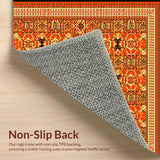 Autumn Harvest Geometric Area with Warm Orange and Earthy Tones(Red)