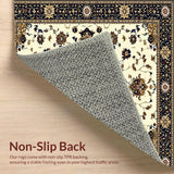 Ultra Soft Area Rug, Non Slip, Stain Resistant, Washable Area Rugs for Living Room, Bedroom, Eco Friendly Area for Wooden Stairs with Non Slip Treads(Ivory)