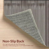Ultra Soft Area Rug, Non Slip, Stain Resistant, Washable Area Rugs for Living Room, Bedroom, Contemporary Hunter Stripe Aesthetic(Gray)