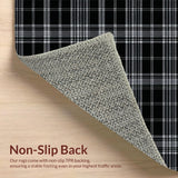Ultra Soft Area Rug, Non Slip, Stain Resistant, Washable Area Rugs for Living Room, Bedroom, Chic Layered Striped Design(Gray)