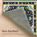 Ultra Soft Area Rug, Non Slip, Stain Resistant, Washable Area Rugs for Living Room, Bedroom, Bathroom Waterproof(Blue)