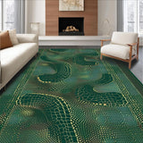 Ultra Soft Area Rug, Non Slip, Stain Resistant, Washable Area Rugs for Living Room, Bedroom, Sophisticated Animal Print Design Element(Green)