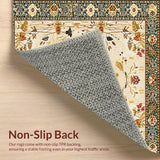 Ultra Soft Area Rug, Non Slip, Stain Resistant, Washable Area Rugs for Living Room, Bedroom, Natural Woven Hallway Area(Beige)