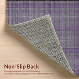 Ultra Soft Area Rug, Non Slip, Stain Resistant, Washable Area Rugs for Living Room, Bedroom, Soft Ogee Design Elegance(Purple)