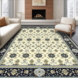 Vintage Floral Beige Blue Hallway(Beige)