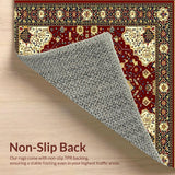 Ultra Soft Area Rug, Non Slip, Stain Resistant, Washable Area Rugs for Living Room, Bedroom, Intricate Medallion(Black)