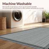 Ultra Soft Area Rug, Non Slip, Stain Resistant, Washable Area Rugs for Living Room, Bedroom, Rustic French Country Trellis Aesthetic(Gray)