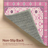 Ultra Soft Area Rug, Non Slip, Stain Resistant, Washable Area Rugs for Living Room, Bedroom, Vibrant Pastel Arch Motif(Beige)