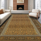 Ultra Soft Area Rug, Non Slip, Stain Resistant, Washable Area Rugs for Living Room, Bedroom, Trendy Urban Safari Inspired Look(Orange)