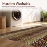 Ultra Soft Area Rug, Non Slip, Stain Resistant, Washable Area Rugs for Living Room, Bedroom, Trendy Distressed Animal Texture(Brown)