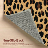 Ultra Soft Area Rug, Non Slip, Stain Resistant, Washable Area Rugs for Living Room, Bedroom, Stylish Non-Shedding Dormitory Leopard Accent Rug(Beige)