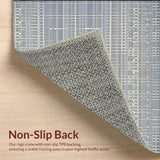 Ultra Soft Area Rug, Non Slip, Stain Resistant, Washable Area Rugs for Living Room, Bedroom, Contemporary Soft Earth Tone Motif(Gray)