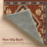 Ultra Soft Area Rug, Non Slip, Stain Resistant, Washable Area Rugs for Living Room, Bedroom, Rustic Texas Star Entryway Non-Slip Washable Carpet(Brown)