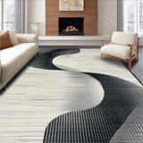 Contemporary Fluid Abstract Circles(Black)