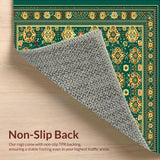 Ultra Soft Area Rug, Non Slip, Stain Resistant, Washable Area Rugs for Living Room, Bedroom, Boho Area(Green)