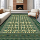 Ultra Soft Area Rug, Non Slip, Stain Resistant, Washable Area Rugs for Living Room, Bedroom, Boho Geometric Area for Foyer(Green)