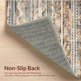 Ultra Soft Area Rug, Non Slip, Stain Resistant, Washable Area Rugs for Living Room, Bedroom, Contemporary Warm Striped Layout(Beige)