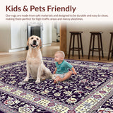 Ultra Soft Area Rug, Non Slip, Stain Resistant, Washable Area Rugs for Living Room, Bedroom, Whimsical Kids Room Aesthetic(Purple)