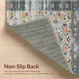 Ultra Soft Area Rug, Non Slip, Stain Resistant, Washable Area Rugs for Living Room, Bedroom, Cozy Neutral Toned Abstract Design(Gray)