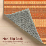 Ultra Soft Area Rug, Non Slip, Stain Resistant, Washable Area Rugs for Living Room, Bedroom, Chic Contemporary Solid Look(Orange)