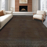 Ultra Soft Area Rug, Non Slip, Stain Resistant, Washable Area Rugs for Living Room, Bedroom, Bold Modern Rustic Decor(Brown)