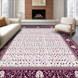 Ultra Soft Area Rug, Non Slip, Stain Resistant, Washable Area Rugs for Living Room, Bedroom, Luxe Monochrome Abstract Style(Purple)