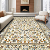 Ultra Soft Area Rug, Non Slip, Stain Resistant, Washable Area Rugs for Living Room, Bedroom, Boho Tan Fluffy for(White)