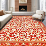 Lively Retro Flower Print(Red)