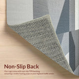 Ultra Soft Area Rug, Non Slip, Stain Resistant, Washable Area Rugs for Living Room, Bedroom, Modern Grey Non-Slip Bedroom Area Rug with Abstract Lines(Gray)