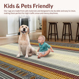 Ultra Soft Area Rug, Non Slip, Stain Resistant, Washable Area Rugs for Living Room, Bedroom, Charming Rustic Cowhide Aesthetic(Yellow)