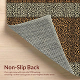 Ultra Soft Area Rug, Non Slip, Stain Resistant, Washable Area Rugs for Living Room, Bedroom, Elegant Warm Toned Animal Design(Brown)